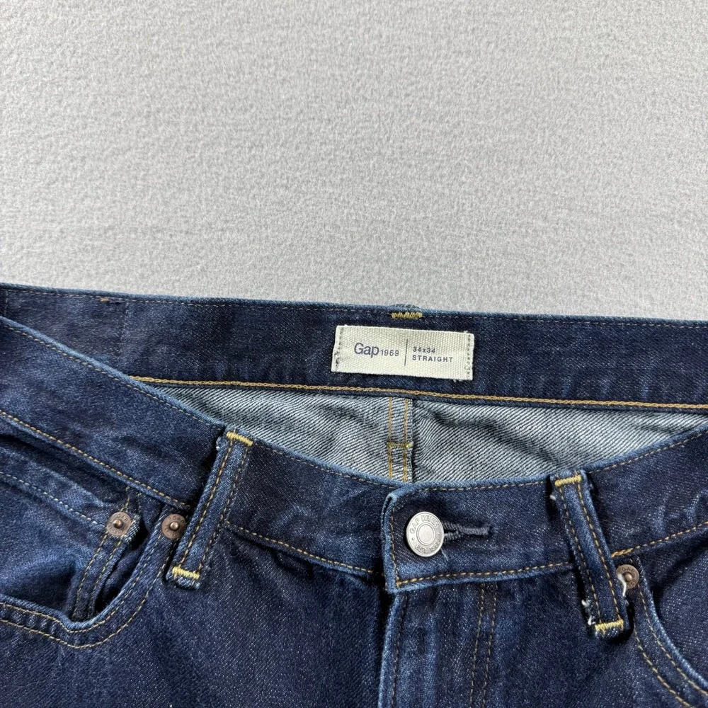 Gap Jeans Men 34x34 Blue Straight Leg 1969 Denim